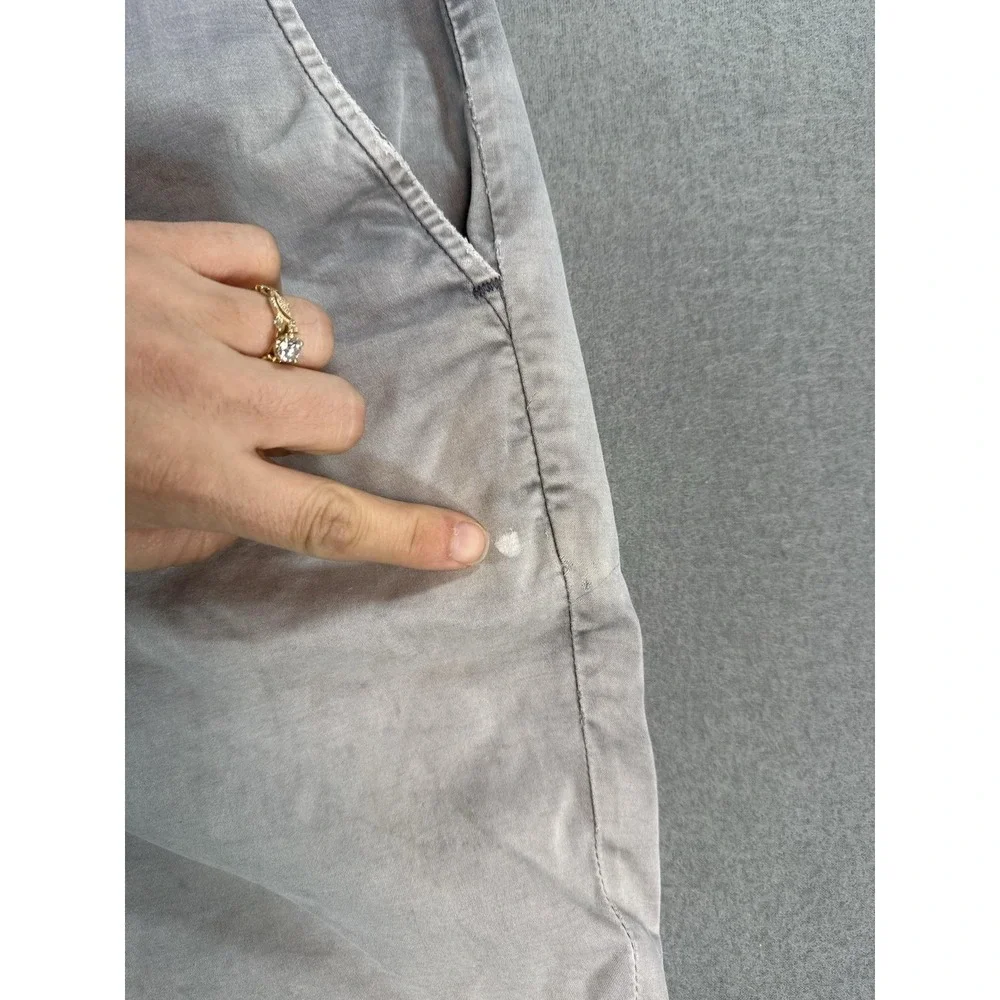 AG Adriano Goldschmied Wanderer Shorts Mens 35 Gray Chino Slim 10 Inseam Casual